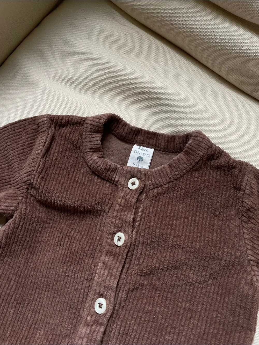 Kate Quinn brown corduroy romper with pockets - 6-12M